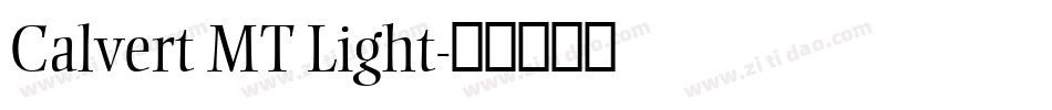 Calvert MT Light字体转换
